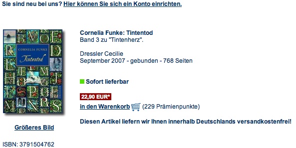 Cornelia Funke - Tintentod