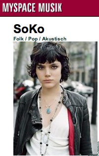 junge Liedermacherin aus Frankreich, SoKo Folk / Pop / Akustisch
